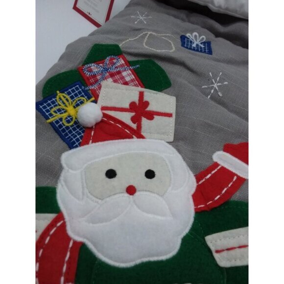Pottery Barn Kids Parker Stocking Santa in Airplane Holiday Christmas Quilted - Picture 5 of 11